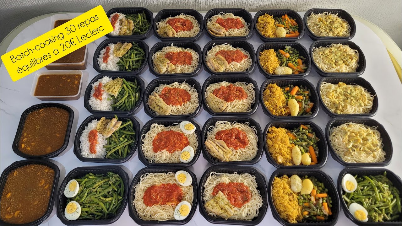 Manger une semaine avec 10€ par personne spécial fin de mois difficile/Batch-cooking à 20€ Leclerc 