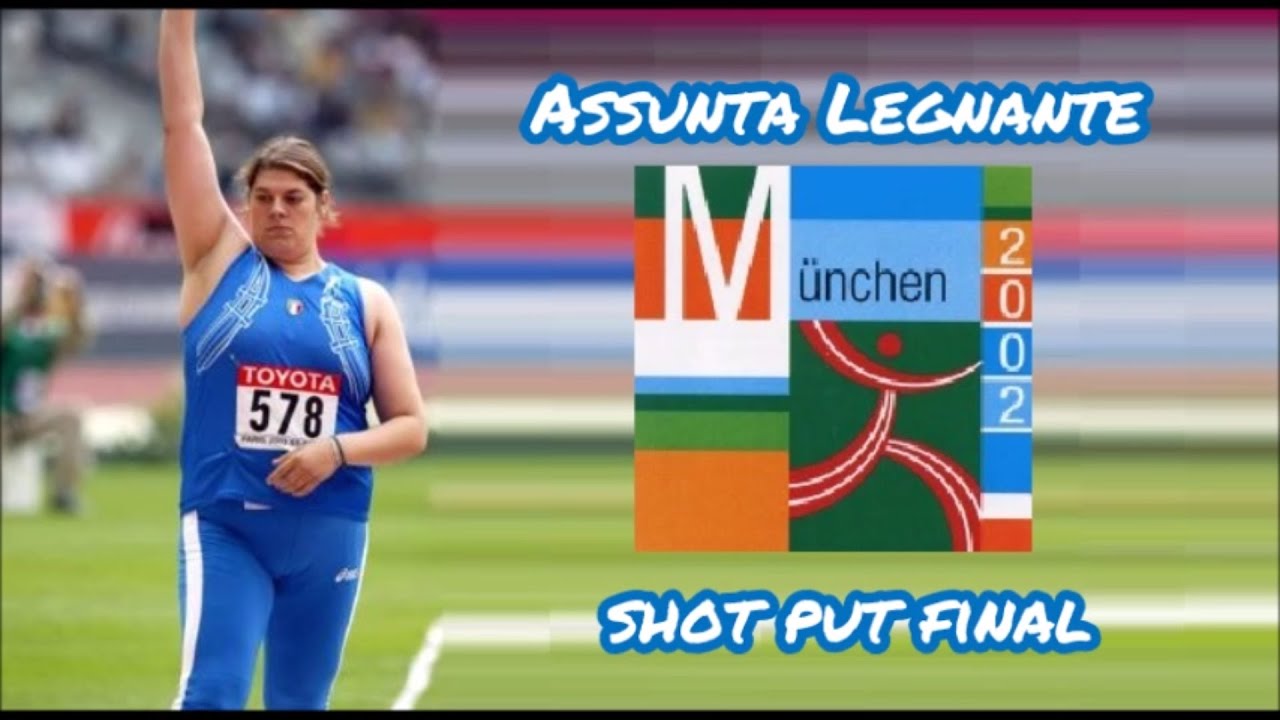 Assunta Legnante (Italia) shot put final women 2002 European Championships Munich.
