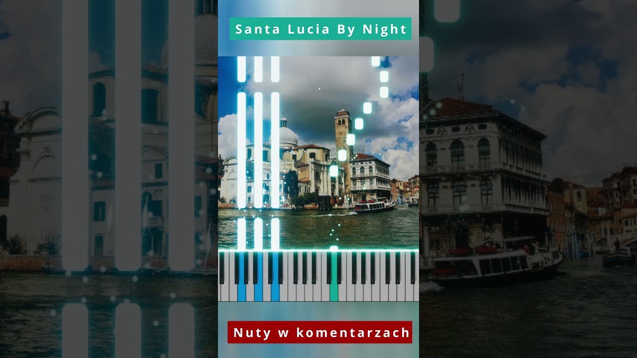 George Baker Selection - Santa Lucia by night 🎹 Piano Tutorial 🔥 Nuty #shorts