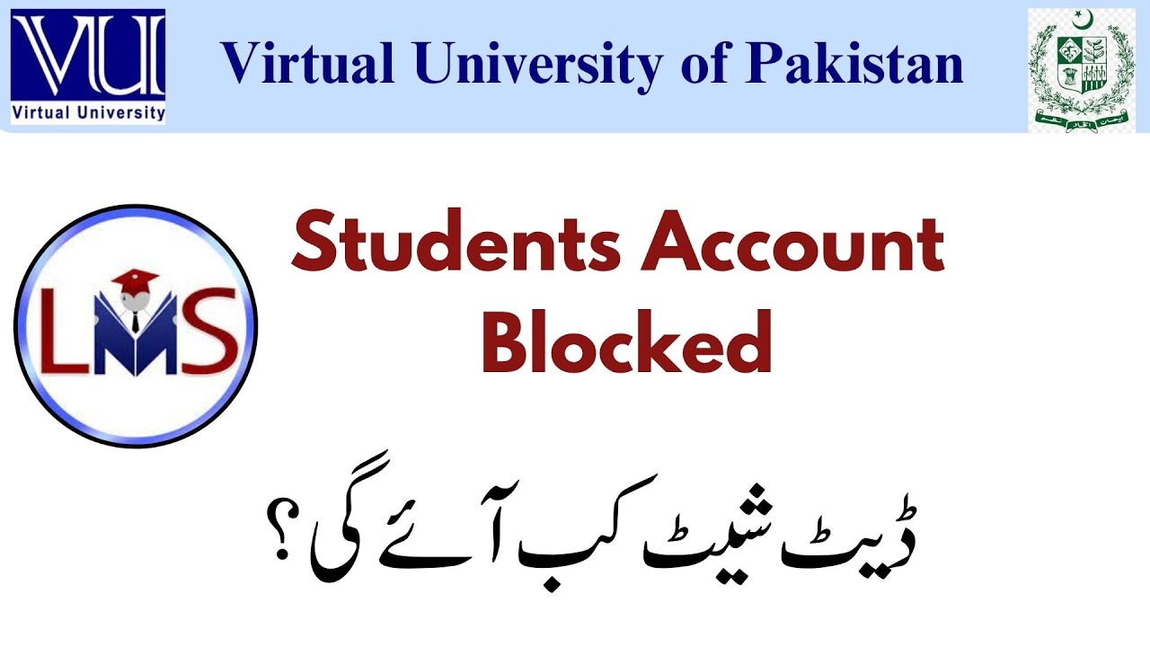 LMS account blocked | vu date sheet | Final term date sheet 2025| vu apex