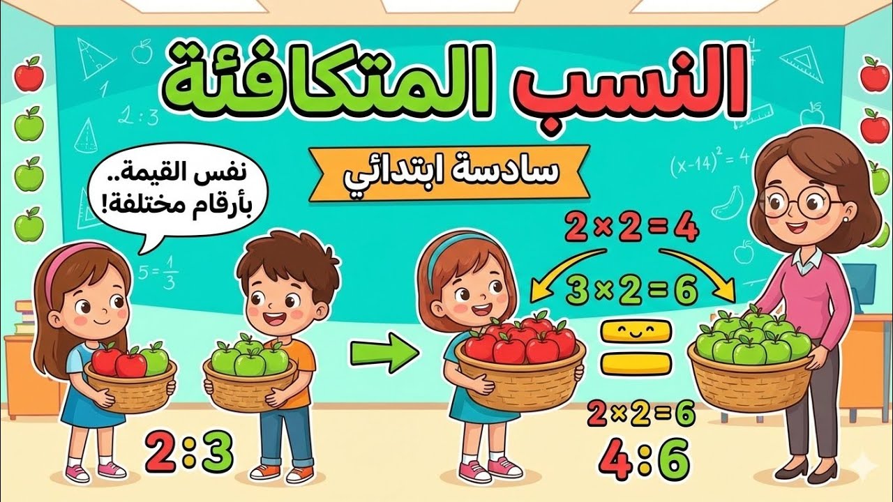 شرح درس النسب المكافئه سته ابتدائي الترم الثاني