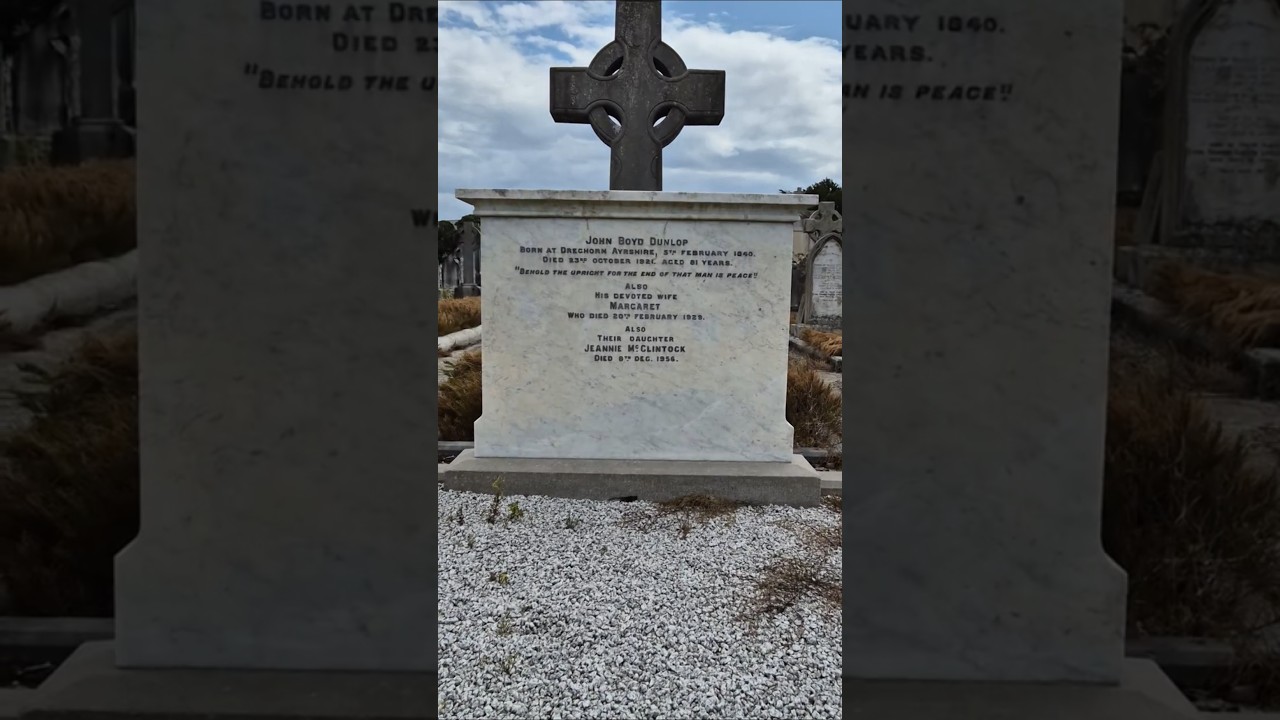 Grave of Inventor, John Boyd Dunlop, in Deansgrange Cemetery, Dublin 