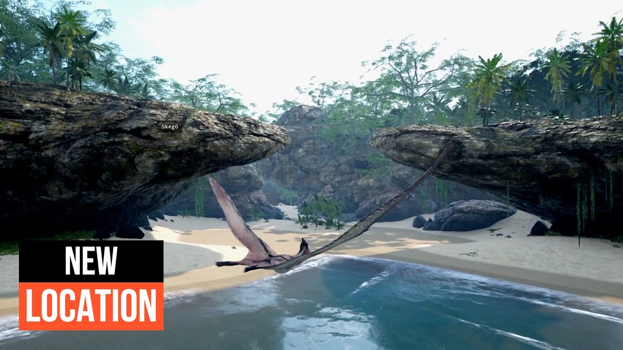 New beach access location - STRESS TEST - Update 5 - The Isle Evrima - Pteranodon gameplay