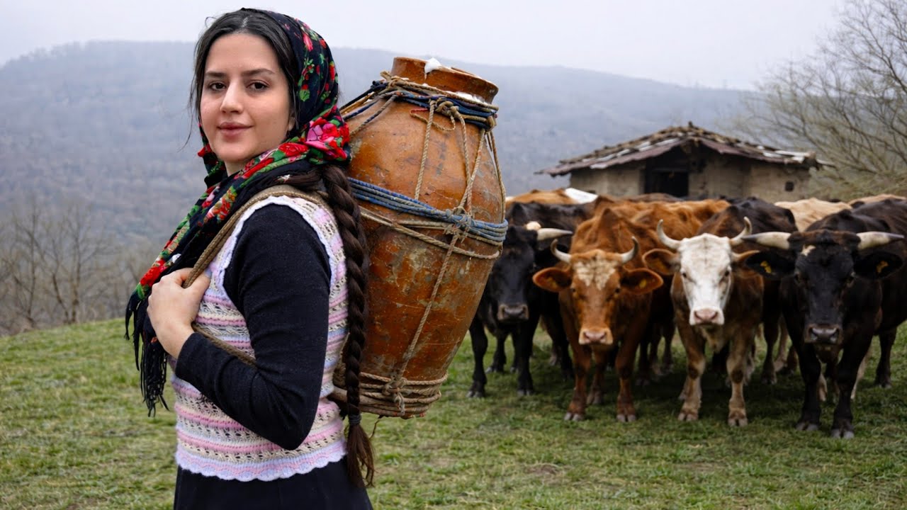 Rural life in a mountainous village in IRAN 