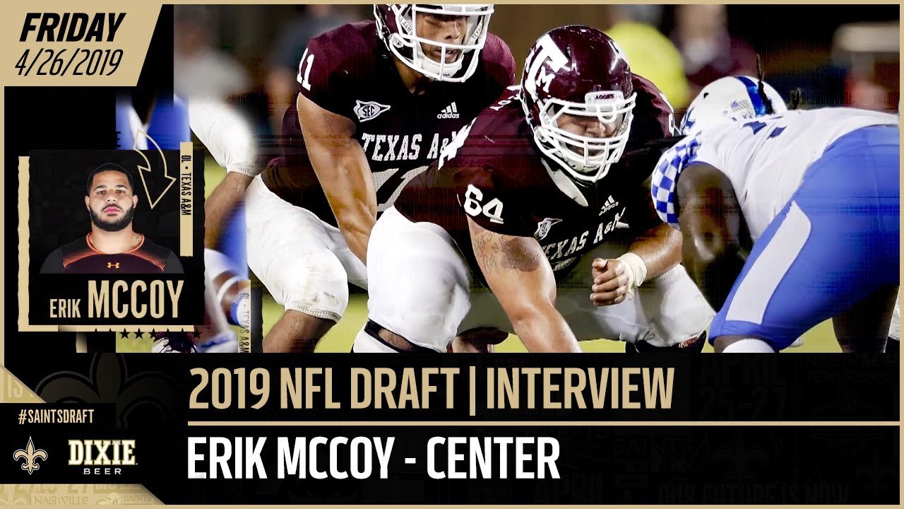 Erik McCoy Talks Mental Toughness & Durability, Surreal to Snap to Brees | New Orleans Saints Draft
