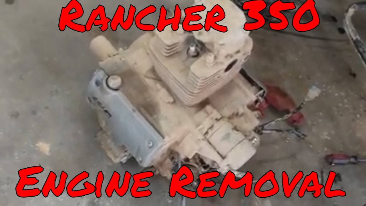 Снятие двигателя Rancher 350