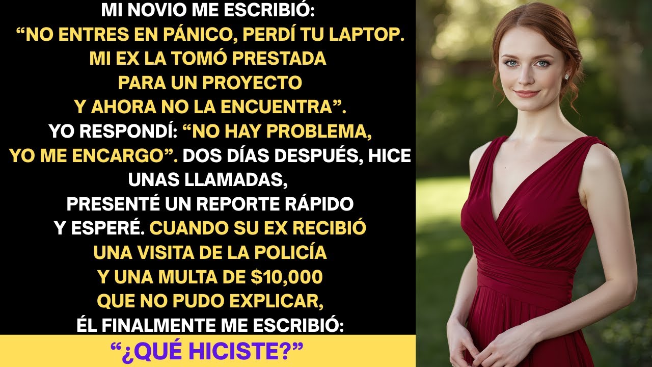 Mi novio me escribió: “No entres en pánico, perdí tu laptop. Mi ex la tomó prestada para…”