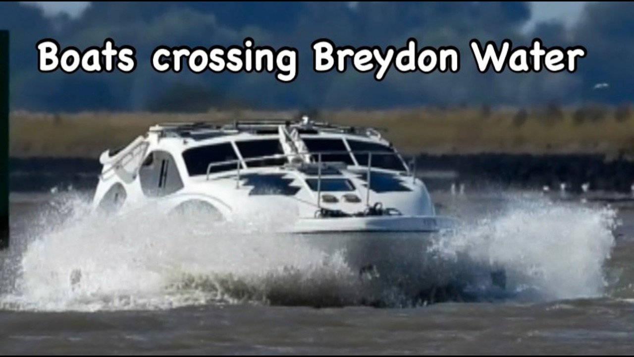Boats crossing Breydon Water