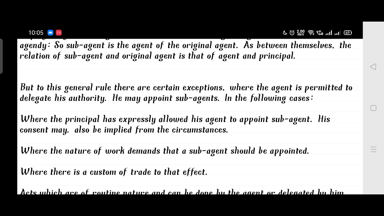 Can an agent delegate his powers?&rdquo; In light of this statement bring out the difference  between