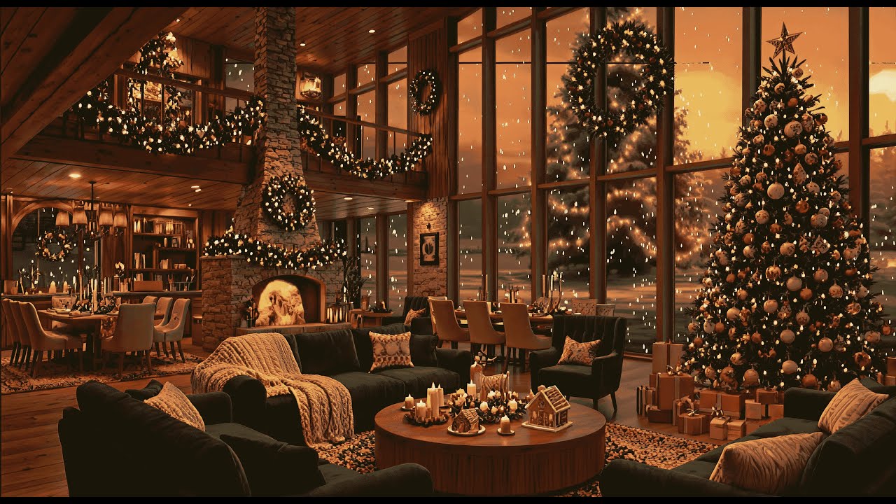 Relaxing Jazz Piano & Christmas Atmosphere| Snow Outside, Warm Inside, for Focus, Work & Deep Sleep