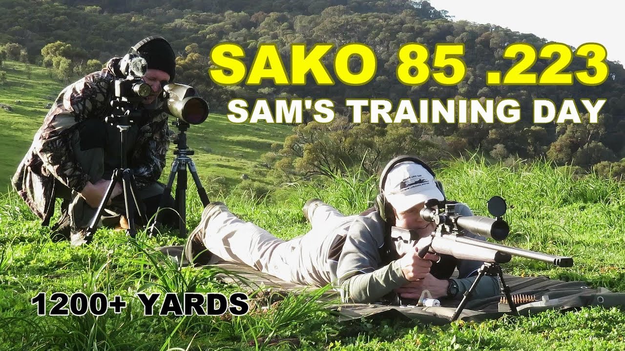 Sam shooting her .223 SAKO 85 at over 1200 yards