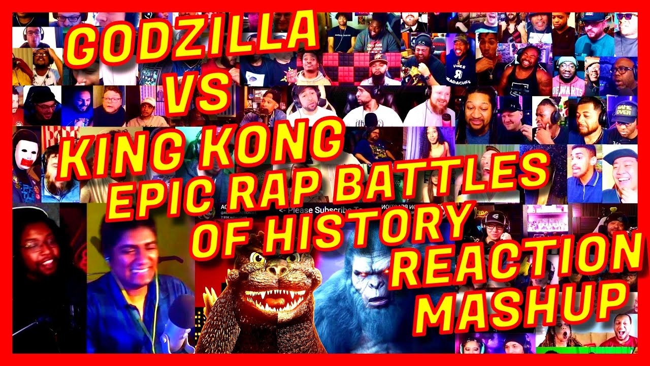 [SUPER MEGA] GODZILLA VS KING KONG: EPIC RAP BATTLES OF HISTORY - REACTION MASHUP - ERB IS BACK![AR]
