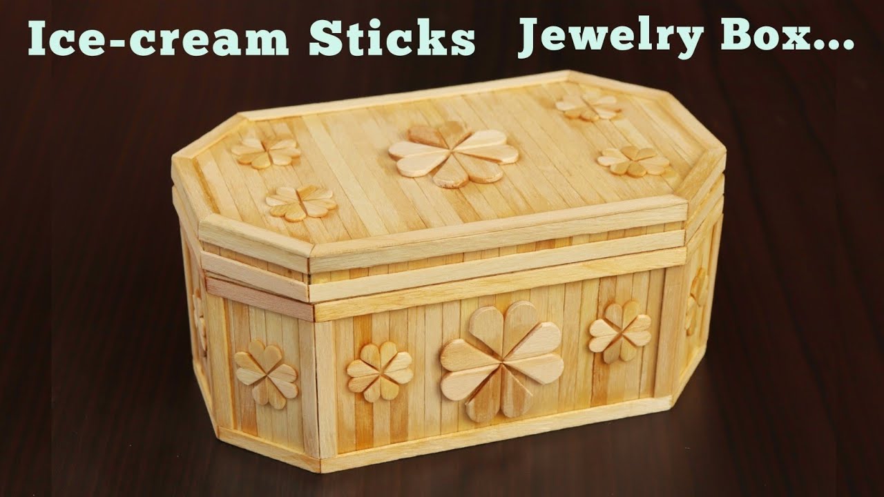 Ice-cream Sticks jewelry Box | Handmade Jewelry Box | Jewellery Storage Box