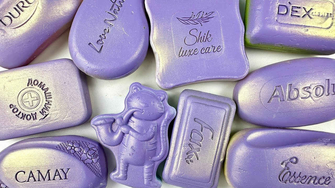 ASMR Carving colored soap. Soothing cutting soap | ASMR Soap.