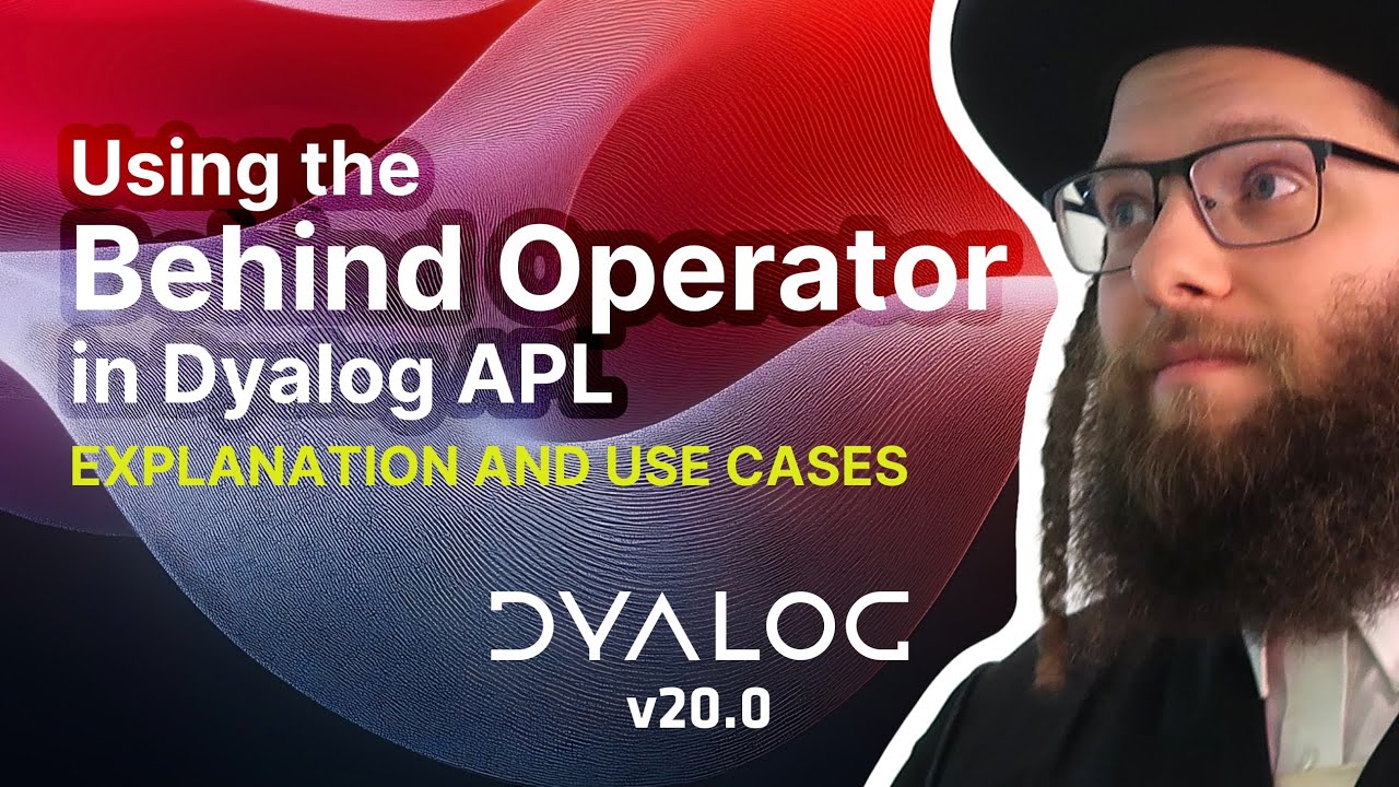 Using the Behind Operator in Dyalog APL // APL Programming // NEW in Dyalog v20.0
