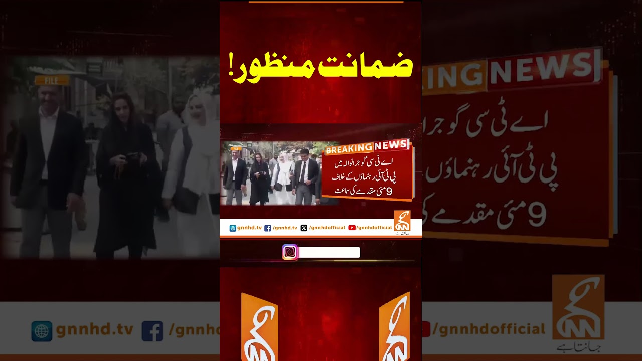 ضمانت منظور! #gnn #news #breaking #pti #leaders #bail #latest #updates