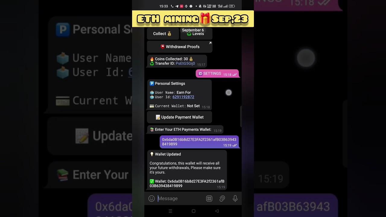 Latest Free Telegram Bot🎁 #shorts #earn #eth #latest #telegram #bot #today #instant #withdraw #free