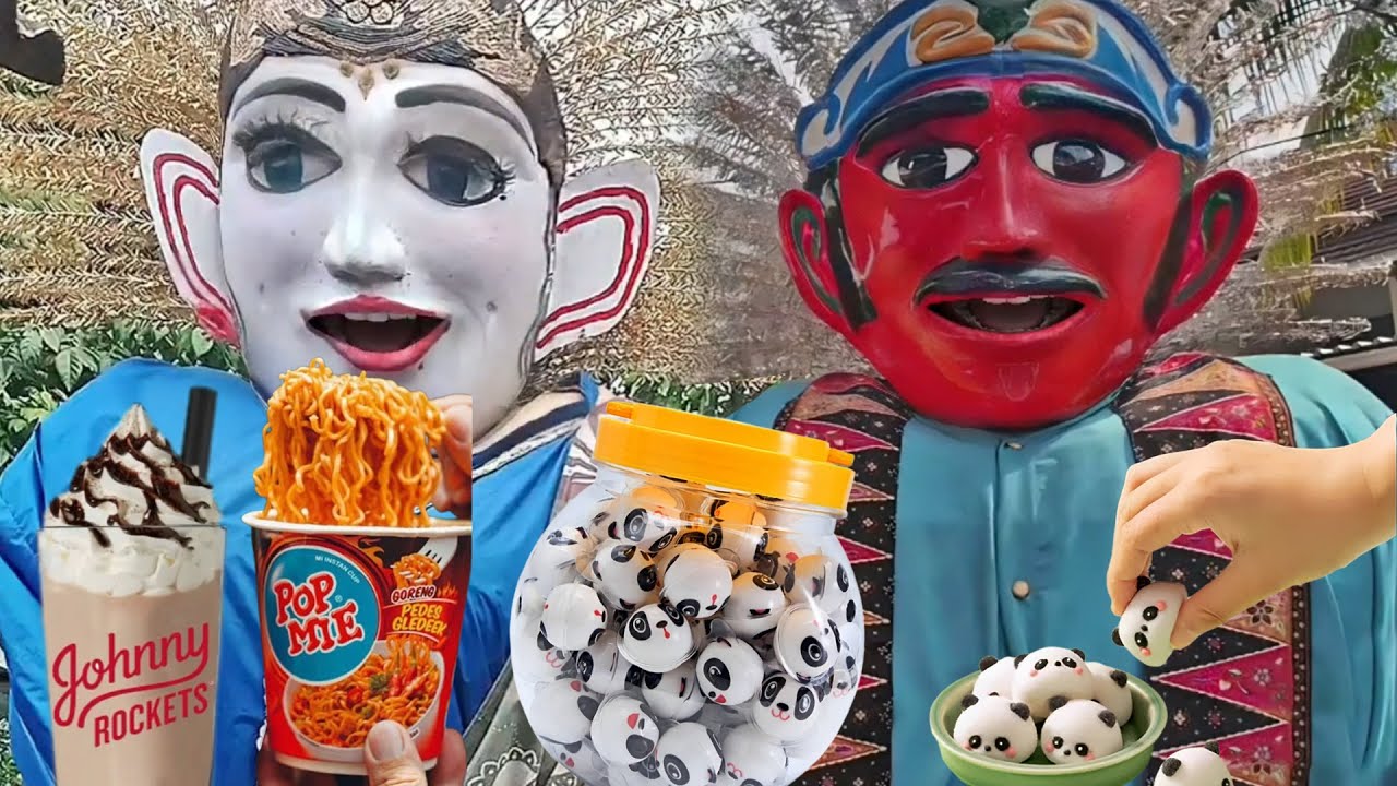Wow, Ondel Ondel Jajan Pop Mie pedas masih laper Jajan Perme3n Panda ENak | ARKA & DEVAN.