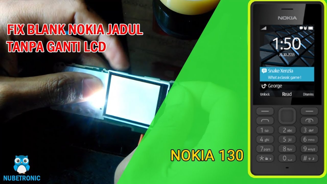 Perbaiki  Nokia 130 ( RM-1035 ) Blank Putih Tanpa Ganti LCD