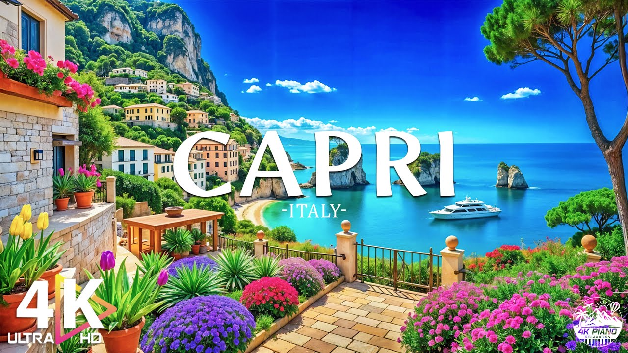 Capri 4K Ultra HD - Stunning Footage Italy, Scenic Relaxation Film with Calming Music | 4K UHD