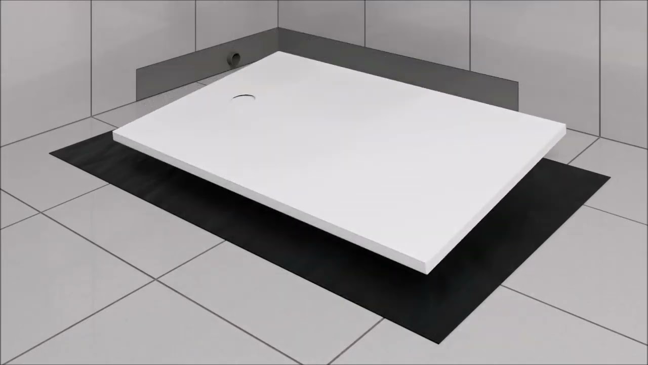 HOESCH Einbau von Duschwannen aus Solique mit einem Untergestell