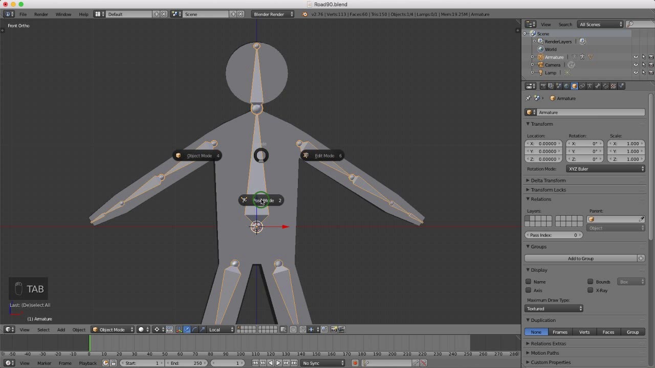Tutorial 2: Adding an Armature to The Character
