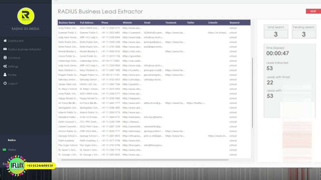 DB - Radius Lead Extractor Software!