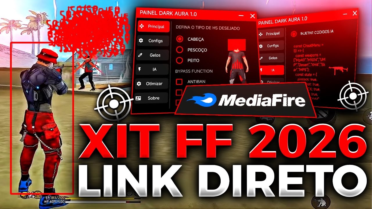 XIT FF 2026 ATUALIZADO 🚀 FFH4X ANDROID & IPHONE VIP | PAINEL GRÁTIS | REGEDIT MOBILE 📂 LINK DIRETO