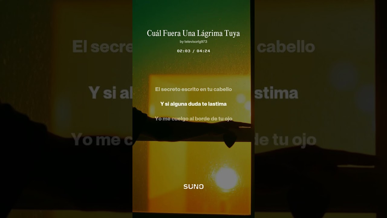 Cuál Fuera Una Lágrima Tuya 