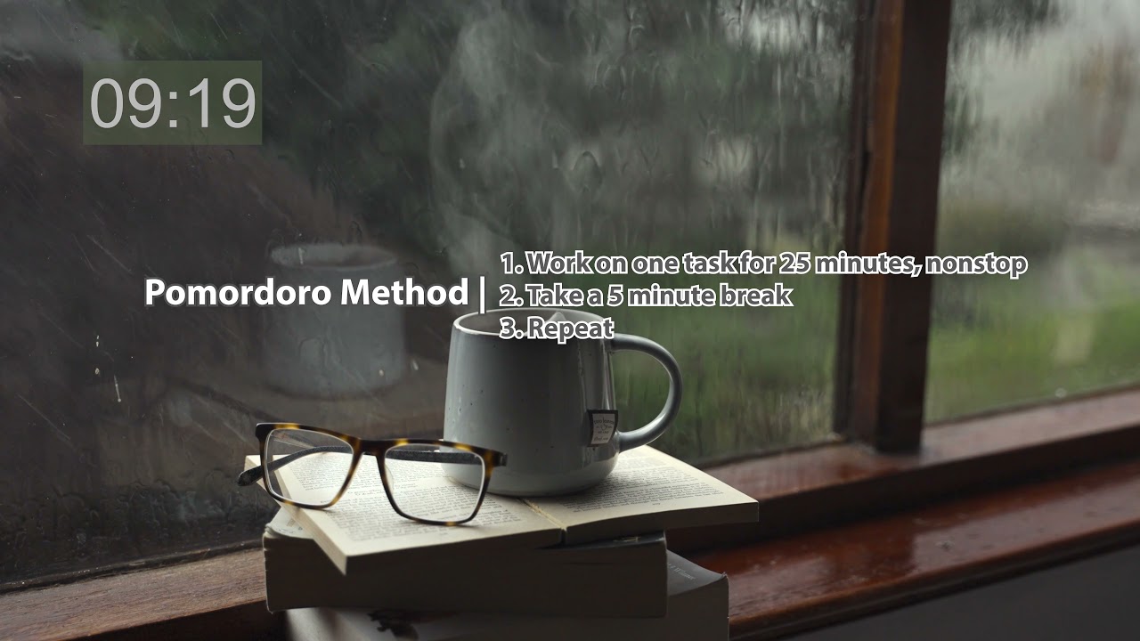 Moonlight Sonata w/ Rain | 25 Mins Pomodoro Method - Classical Music - Light Music [2K]