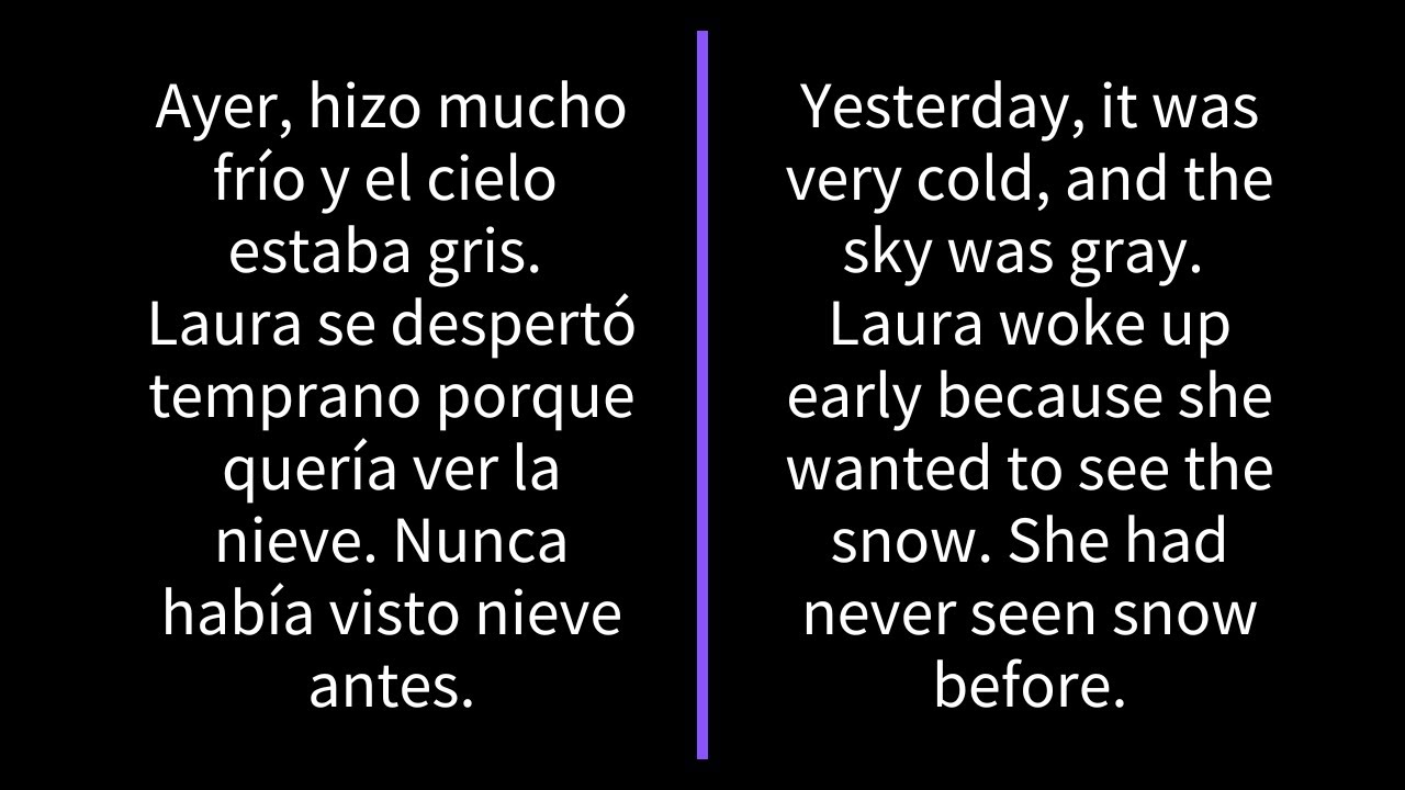 Spanish story using the past tenses