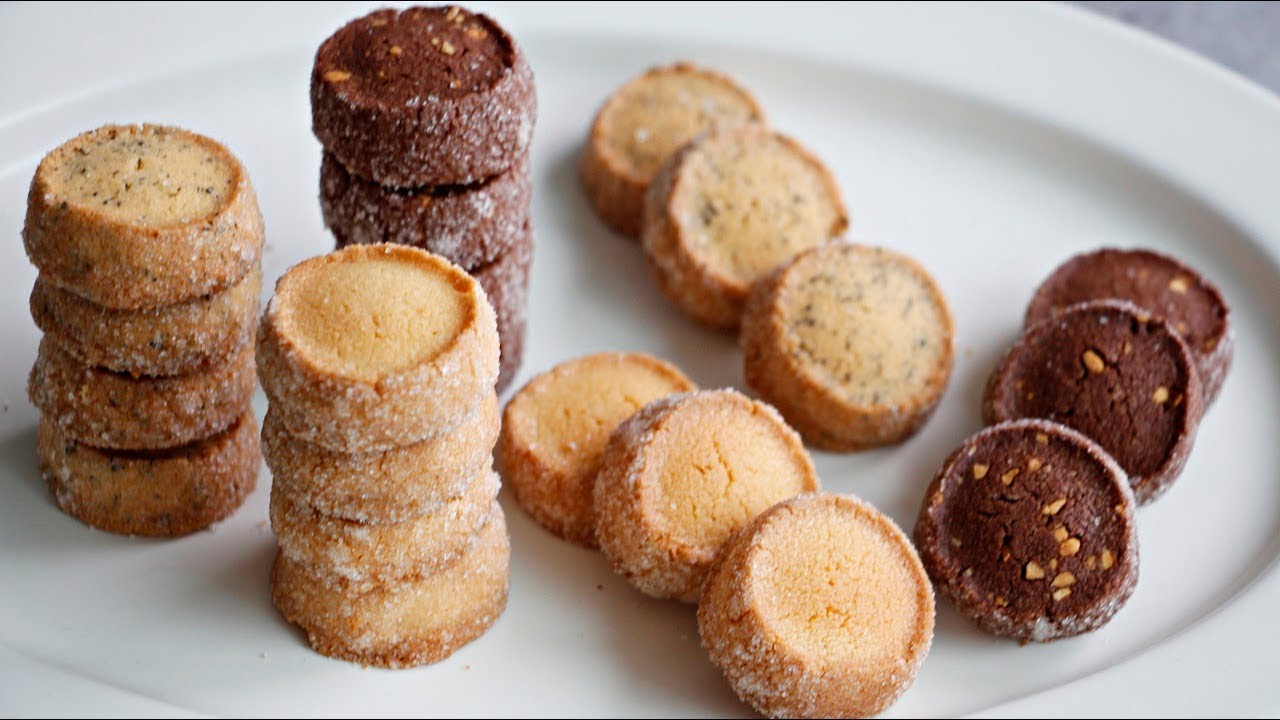 쉬운 반죽 하나로 3가지 사브레 만들기 (바닐라, 얼그레이, 초코 아몬드) : Easy one dough-three sable cookies: ディアマンクッキー ｜Brechel