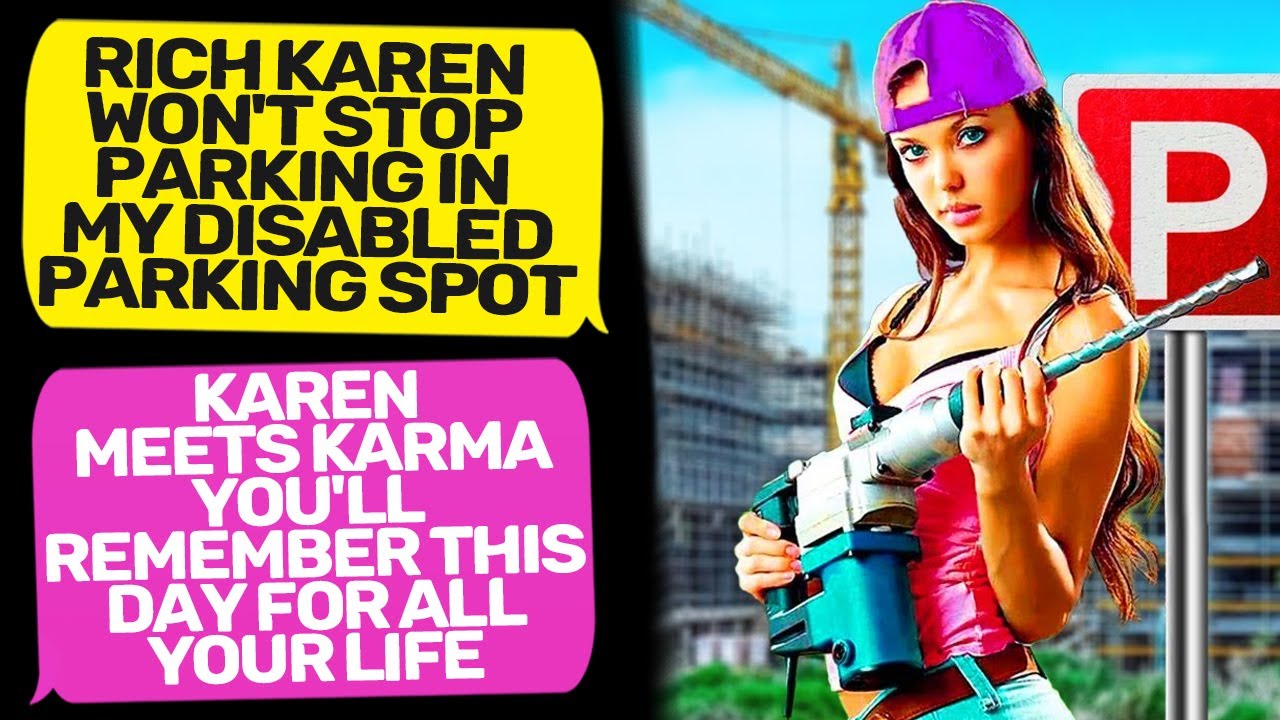 Rich Karen Thinks she is the Owner of Disabled Parking lots Land! Meets Karma! r/EntitledPeople