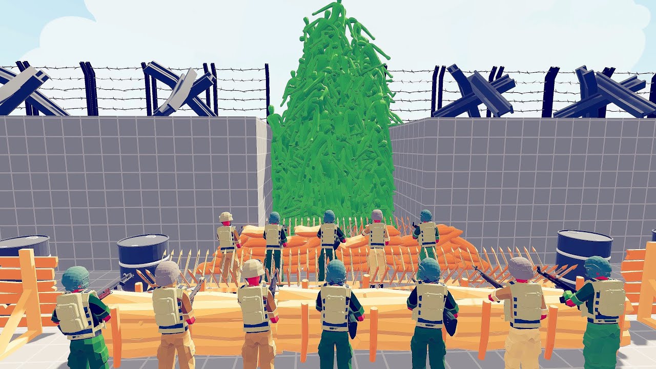 Zombie 100 Units vs Army - Totally Accurate Battle Simulator TABS