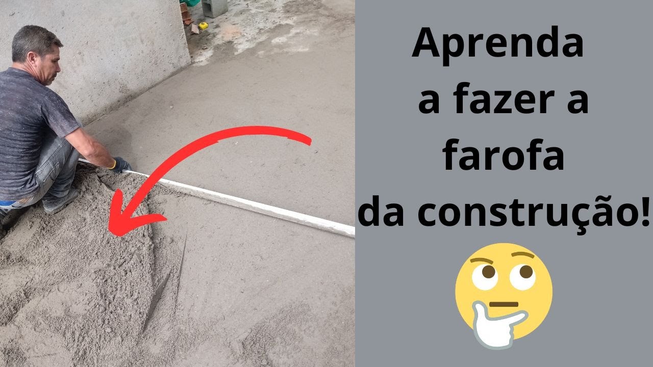 como fazer massa  para contra piso