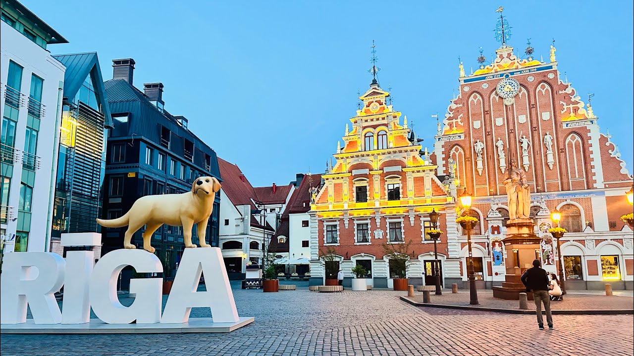 Riga Latvia, The pearl of the Baltic Sea【4K Walking Tour】