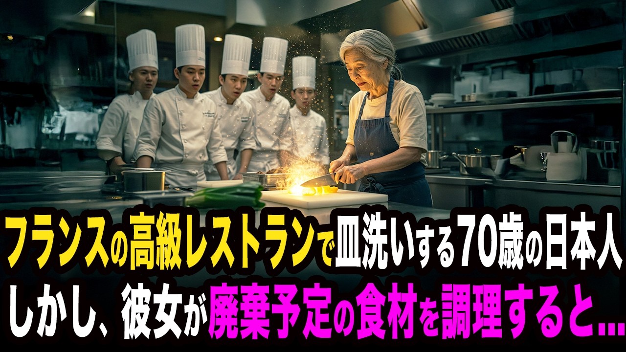 フランスの超高級レストランで皿洗いする70代女性、バカにされた彼女がゴミ箱に捨てられた食材を調理すると....