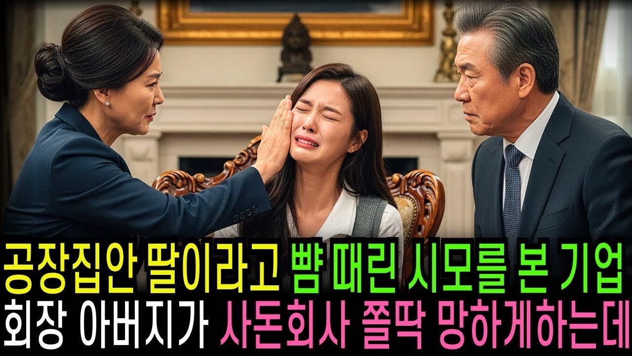 공장집안 딸이라고 뺨 때린 시모를 본 기업회장 아버지가 사돈 회사 쫄딱 망하게하는데