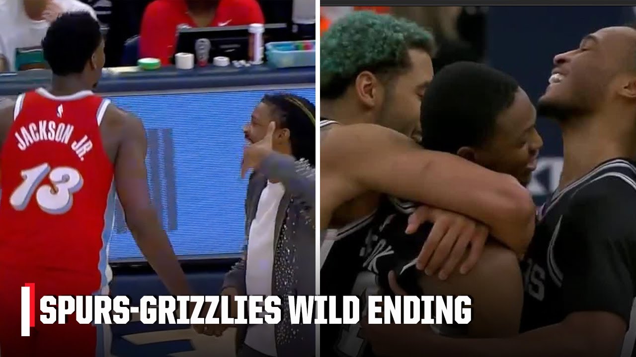 FINAL SECONDS of Spurs-Grizzlies WILD ending 😮 | NBA on ESPN