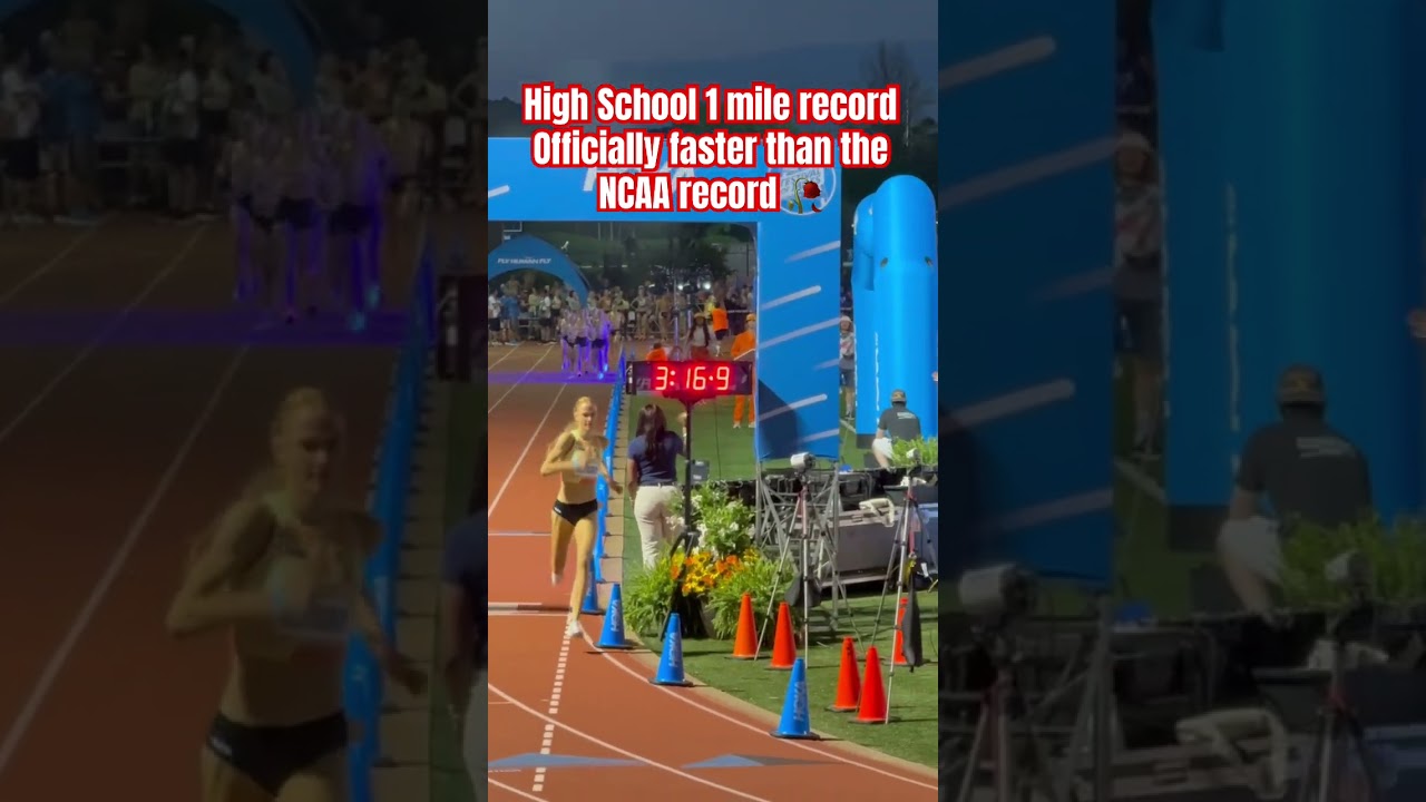 A high schooler faster than the NCAA ?🥀 NCAA outdoor mile record 4:25.50, set by Silan Ayyildiz