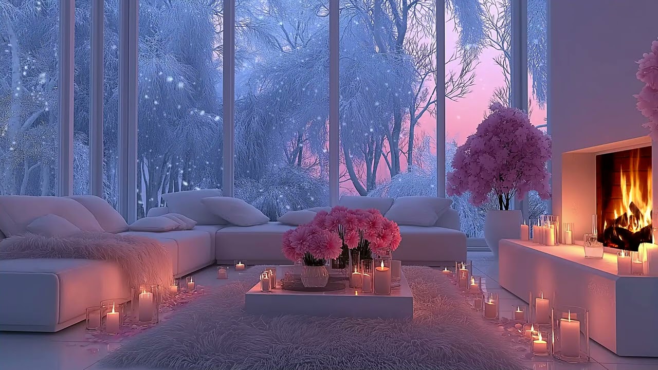 🔥🎹 Relaxing Winter Piano Lounge with Piano Music and Fireplace Sounds for Focus, Work, and Sleep