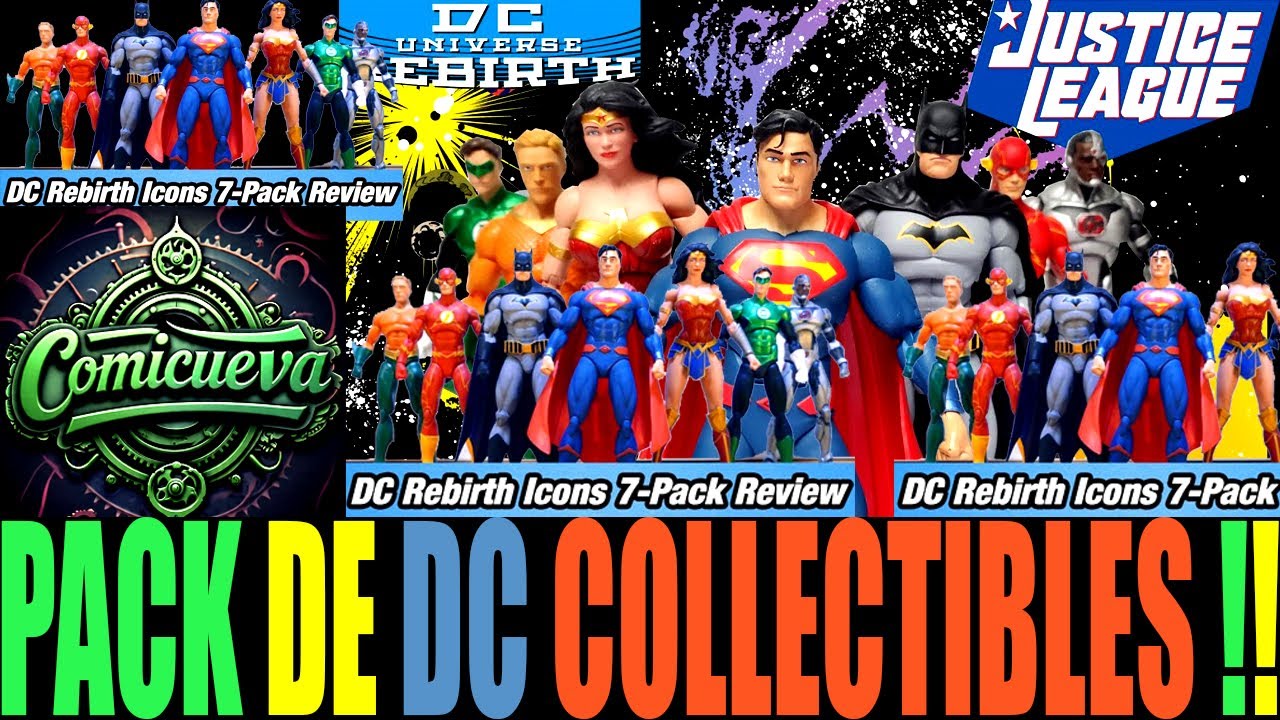 Reviéw Umboxing LIGA DE LA JUSTICIA REBIRTH DC COLLECTIBLES 6 PACK 🤓🔥💯