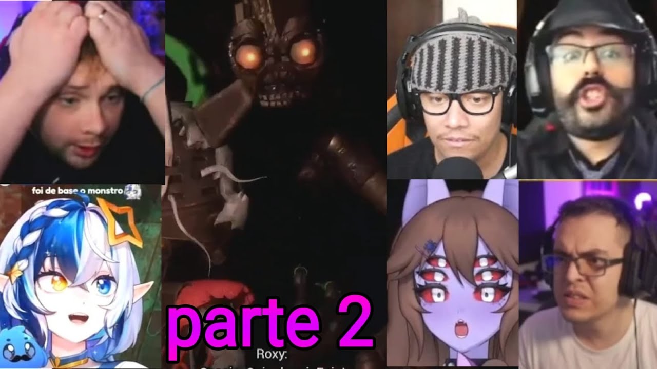 YOUTUBERS REAGINDO AO MIMIC E A TRAIÇÃO DO GREGORY no FNAF Security breach ruin PARTE 2(+12)