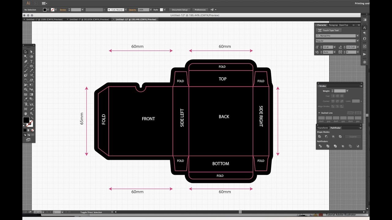 Making Dieline or Keyline in Adobe Illustrator (Easy Method III)