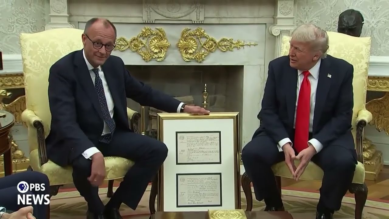 WATCH: Trump criticizes Musk during meeting with German Chancellor Merz on Ukraine support and NATO
