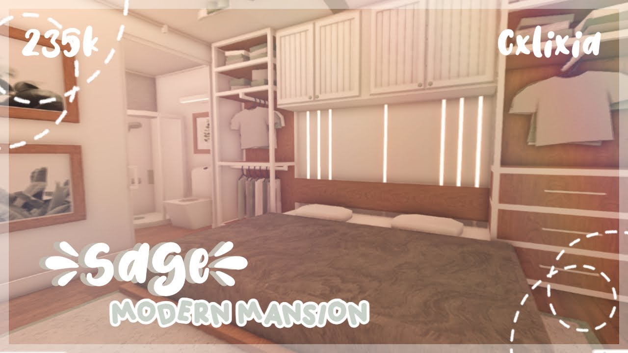BLOXBURG | Sage 🌿 Modern Family Mansion Interior | House Build | $235k