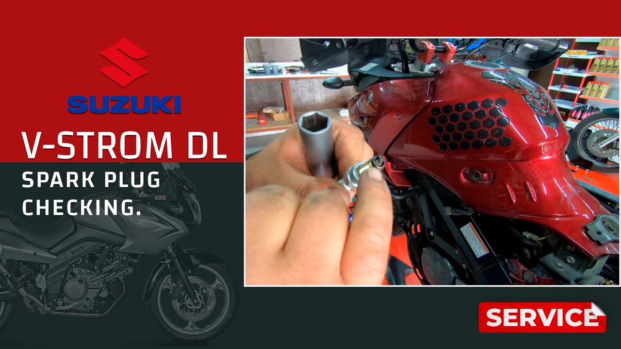 Suzuki V-Strom Buji Kontrolü. İridyum Buji Farkı. #MotorsikletServisi #Suzuki