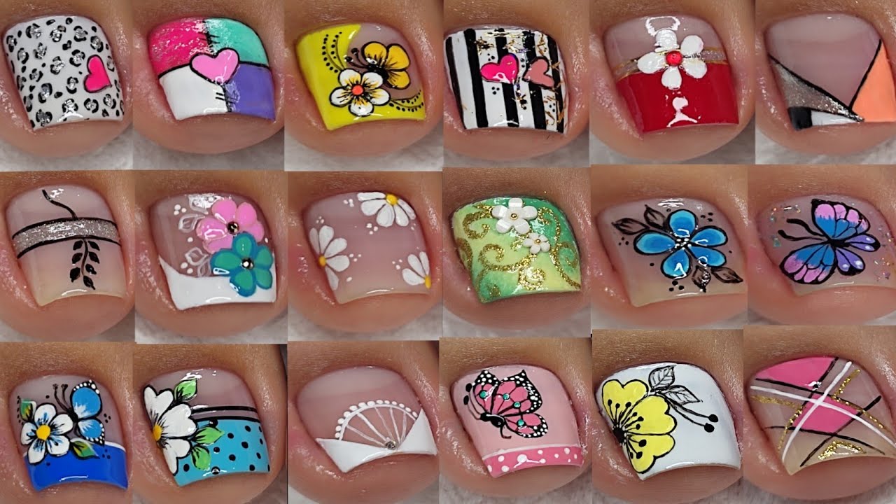 20 + DISEÑOS DE UÑAS PARA PIES PASO A PASO | UÑAS DECORADAS 💅🦶🥰😍
