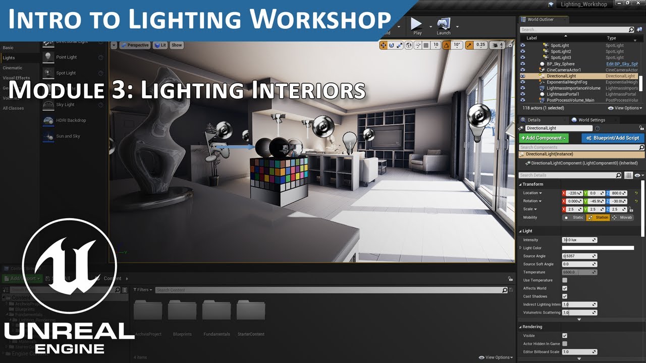 Unreal Engine Lighting Workshop: Lighting Interiors