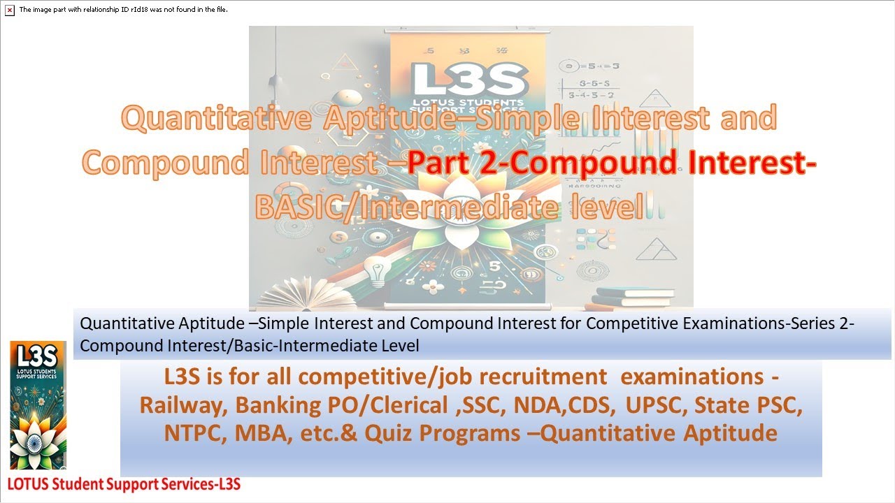 Compound Interest (Part 2) in Simple Way |Quantitative Aptitude | For Competitive & Entrance Exam